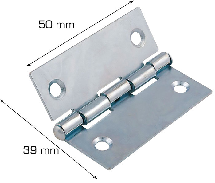 Kanthængsel 50 x 39 mm 2 stk.